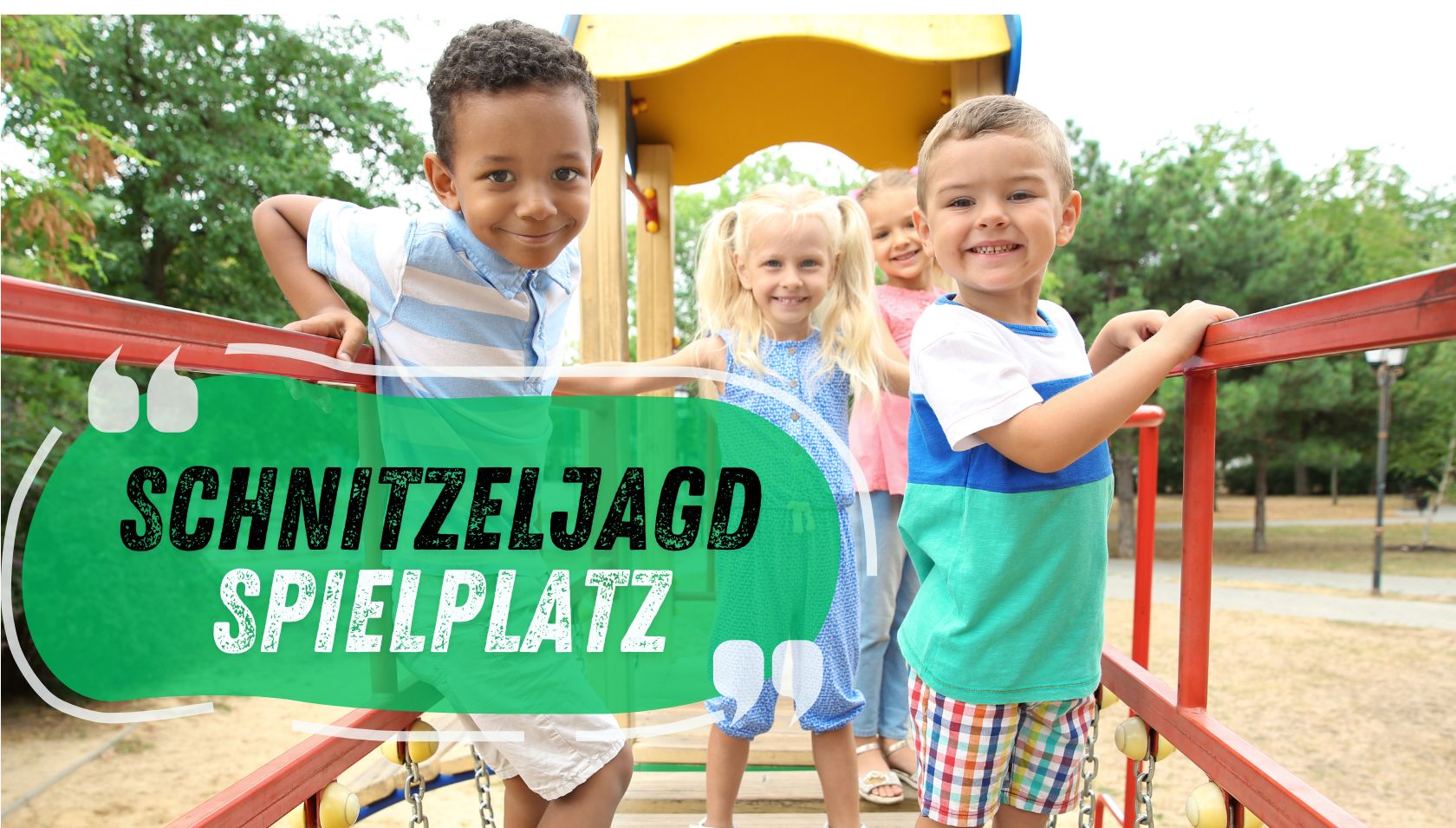 Schnitzeljagd auf dem Spielplatz